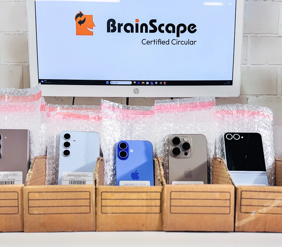 Inscape Hardware Brainscape diensten: Reuse, dataverwijdering en recyclage van IT-hardware