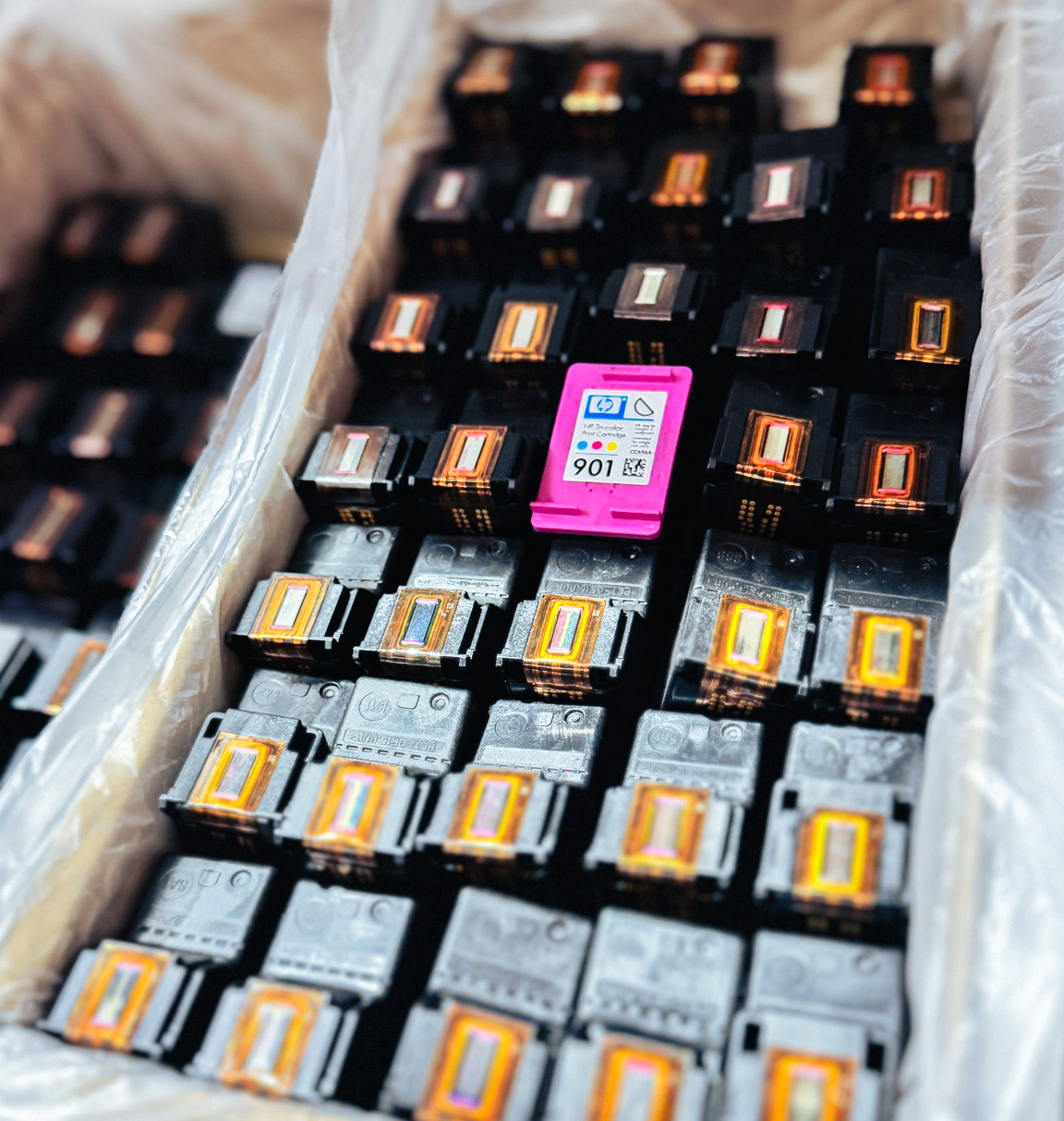 Ink and toner cartridges.